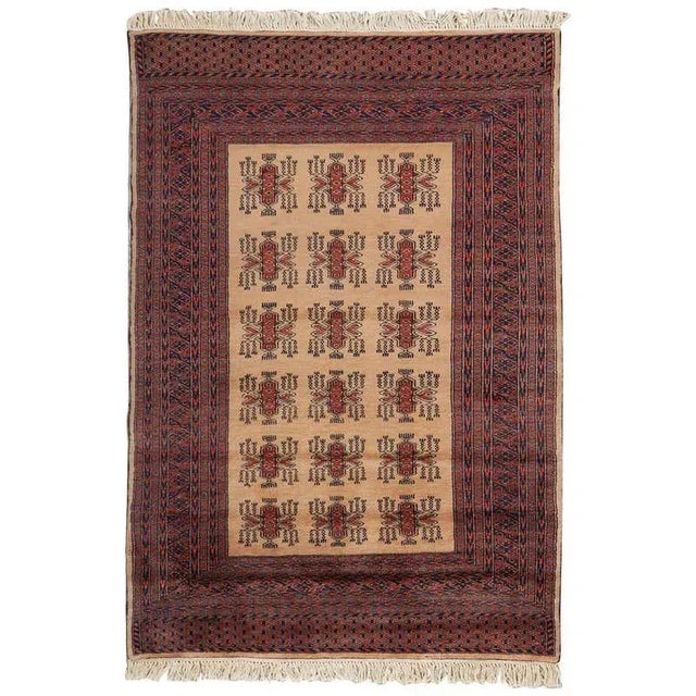 Vintage Turkmen Style Pakistani Wool Rug For Sale - Image 13 of 13