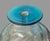 Early 20th Century Steuben Sinclaire Floral Etched Art Glass Footed Console Compote Bowl Blue Edge For Sale - Image 11 of 12