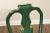 Karges Furniture Karges Rococo Style Green and Gold Set of 12 Dining Chairs For Sale - Image 4 of 12