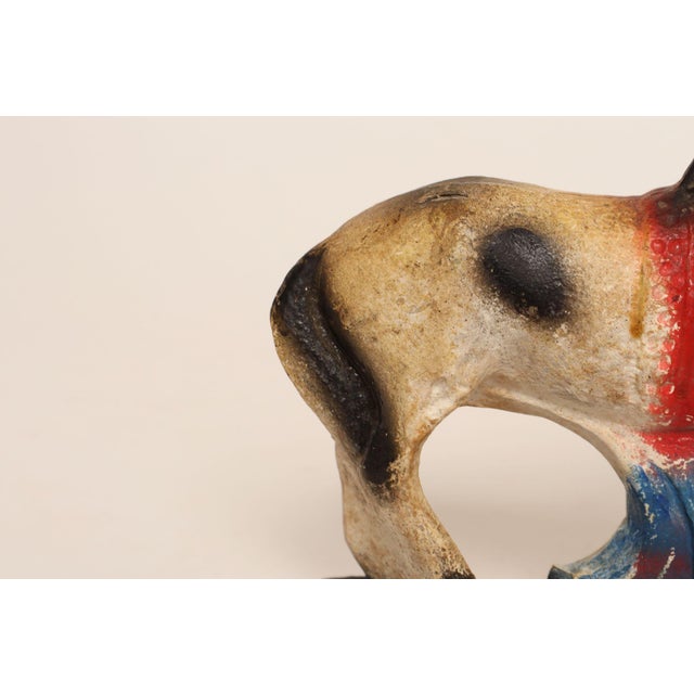 Vintage Americana Painted Red, White, and Blue Chalkware Horse Sculpture / Figurine For Sale - Image 13 of 15