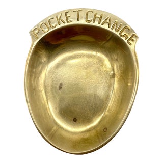 Small Brass Pocket Change Tray For Sale