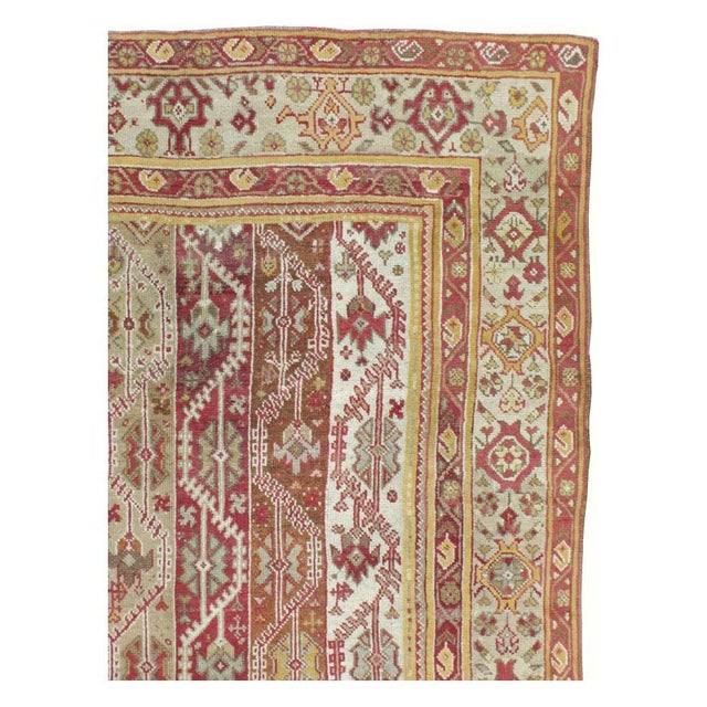 Early 20th Century Galerie Shabab Collection Early 20th Century Turkish Oushak Square Room Size Rug For Sale - Image 5 of 10