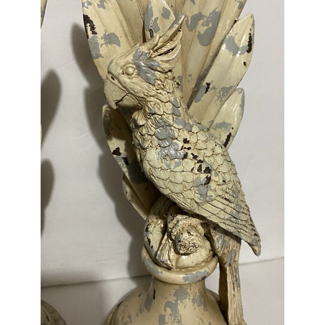 Bradley Hubbard 20th Century Parrot Bird Cockatoo Macaw Figurines- a Pair For Sale - Image 4 of 11