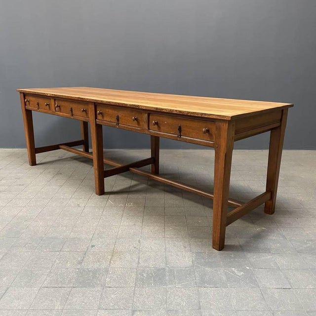 Large Drapery Fabric Table, 1880s For Sale - Image 3 of 18