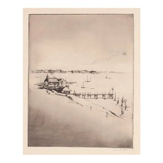 1930s Alexander Blum Bath Beach Brooklyn Etching For Sale