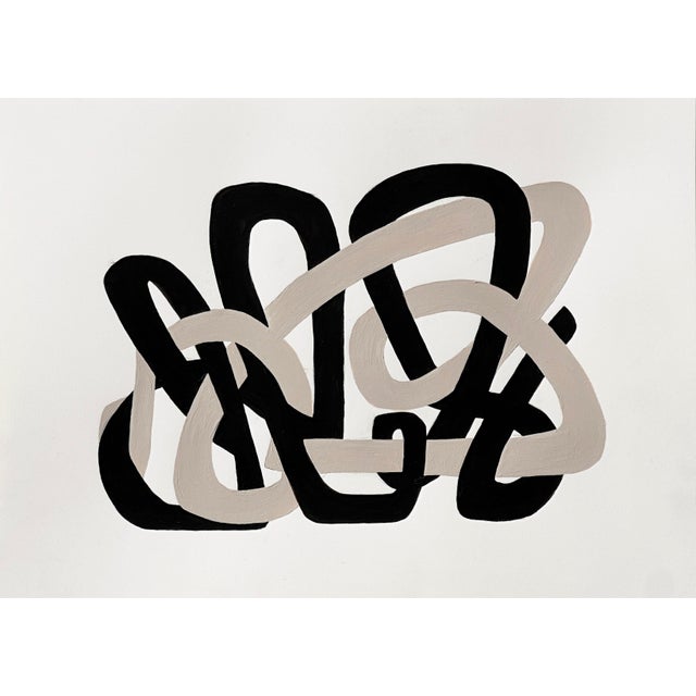 Black Amanda Andersen, Symbiotic String I, 2024, Acrylic Painting on Paper For Sale - Image 8 of 8