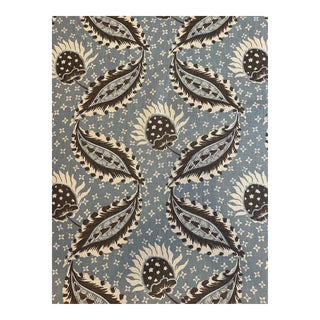 Jasper Fabrics Michael Smith Remy - Blue/Brown 9 Yards Hemp Fabric For Sale