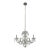 Restored Traditional Clear Crystal Five Arm Chandelier For Sale