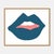 Angela Chrusciaki Blehm Kiss Me Aqua by Angela Chrusciaki Blehm in Gold Frame, Medium Art Print For Sale - Image 4 of 4