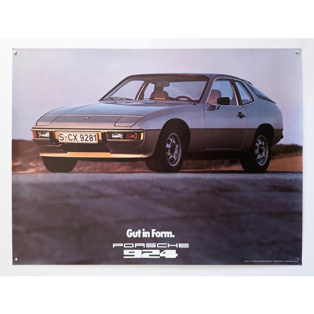 Gray Porsche 924 Poster from Werbeagentur Strenger, 1979 For Sale - Image 8 of 9