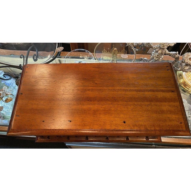 Victorian Late 19th Century Antique 18 Drawer Hardwood Table Top Apothecary Cabinet For Sale - Image 3 of 13
