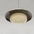 1930s Italian Art Deco Round Pendant in Opaline Glass and Metal, 1930s For Sale - Image 5 of 17