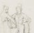 M. Neher, Man and Woman in the Conversation, 1830, Pencil For Sale - Image 3 of 5
