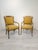 Art Nouveau-style armchair/throne with springs This stylish Art Nouveau armchair with springs is crafted from gold-colored...