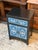 Hand Painted Front Black Nightstand, Cobalt For Sale - Image 11 of 12