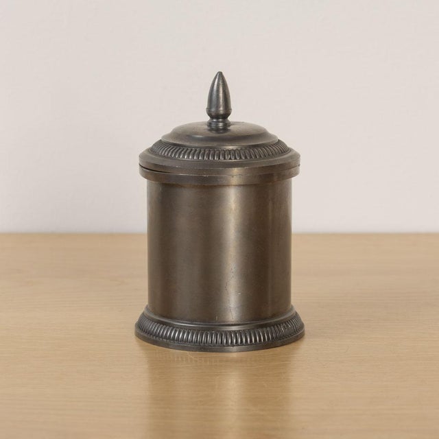 Silver 1940s French Pewter Canister For Sale - Image 8 of 10