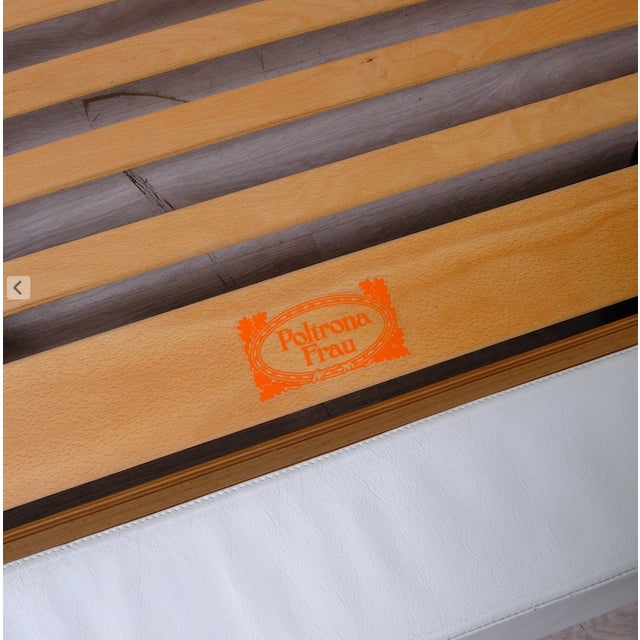 Sera Double Bed in Leather by Roberto Palomba for Poltrona Frau, 1980s For Sale - Image 13 of 15