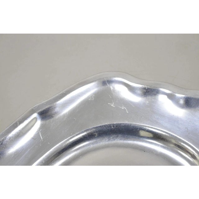 Mid 20th Century Vintage Wilton Mount Joy, Pa Silver Plated Cast Aluminum 14" Dish Platter Tray For Sale - Image 5 of 11