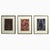 Antique Woodcut in the Style of Matisse, 1910s, Set of 3, in Good conditions. Designed 1890 to 1919