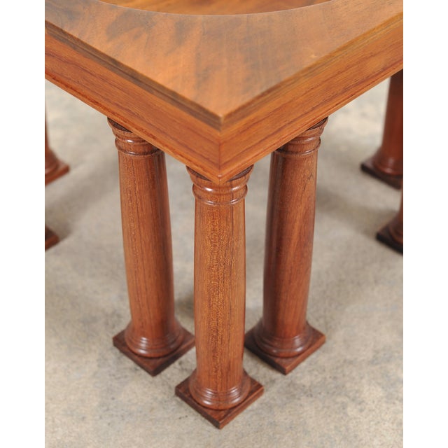 Neoclassical Greco-Roman Walnut Bubinga Rosewood Signed Bowl For Sale - Image 9 of 18