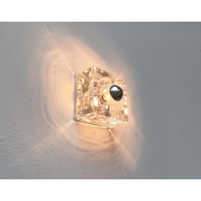 Vintage German Space Age Type 310 Glass Wall Lamps by Ludwig Beilharz for MZ Müller & Zimmer Leuchten, 1970s, Set of 6 For Sale - Image 11 of 18