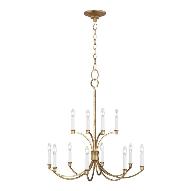 Chapman & Myers by Visual Comfort Studio Westerly Medium Chandelier, Gold For Sale