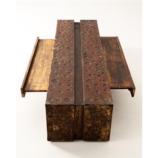 Chinoiserie Coffee Table with Two Drawers, Antique, India, 20th Century For Sale - Image 11 of 16
