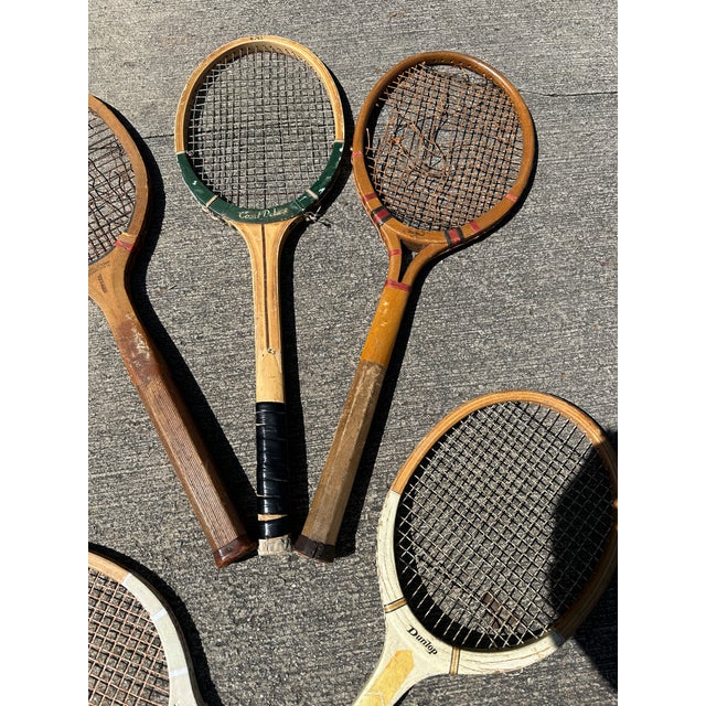 American Collection of Vintage Miscellaneous Wooden Tennis Rackets- Set of 5 For Sale - Image 3 of 7