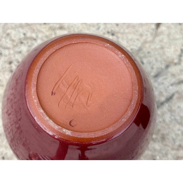 Bauhaus Studio Pottery Jug in Reddish-Brown with White Foam Glaze from Töpferhof Römhild, Germany, 1960s For Sale - Image 3 of 15