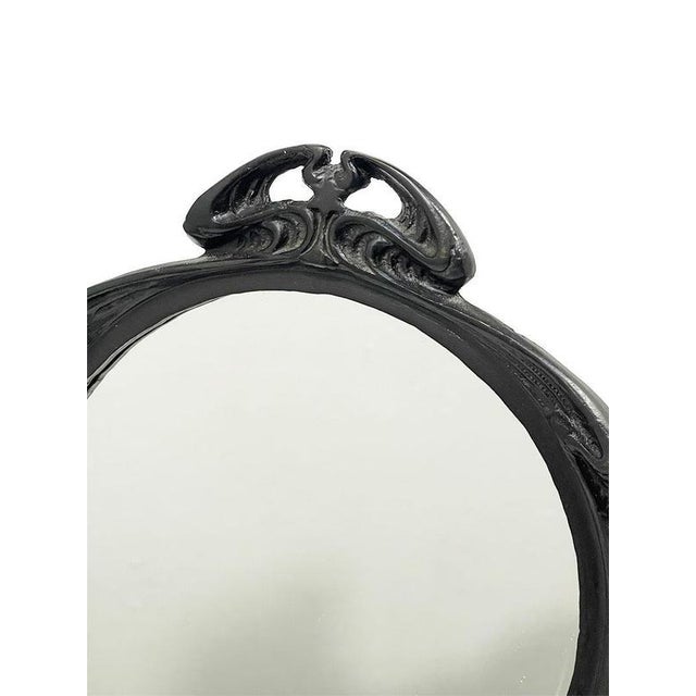 Art Nouveau Demoiselle À La Balancelle Tabletop Vanity Mirror by Erté, Paris, 1907 For Sale - Image 6 of 12