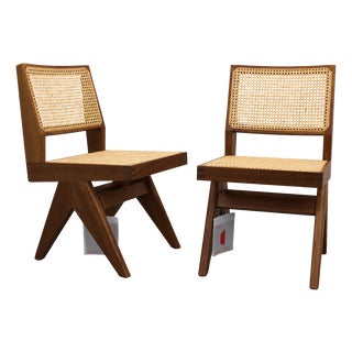 Capitol Complex Chairs by Pierre Jeanneret for Cassina, 2010s, Set of 2 For Sale