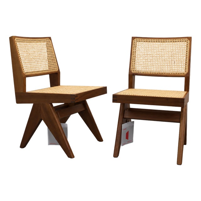 Capitol Complex Chairs by Pierre Jeanneret for Cassina, 2010s, Set of 2 For Sale