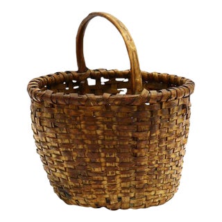 Antique Hand-Woven Indigenous American Basket For Sale