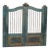 Vintage Indian Painted Teakwood Garden Gate For Sale