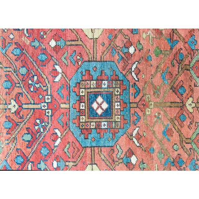 Early 20th Century Early 20th Century Persian Heriz Rug For Sale - Image 5 of 15