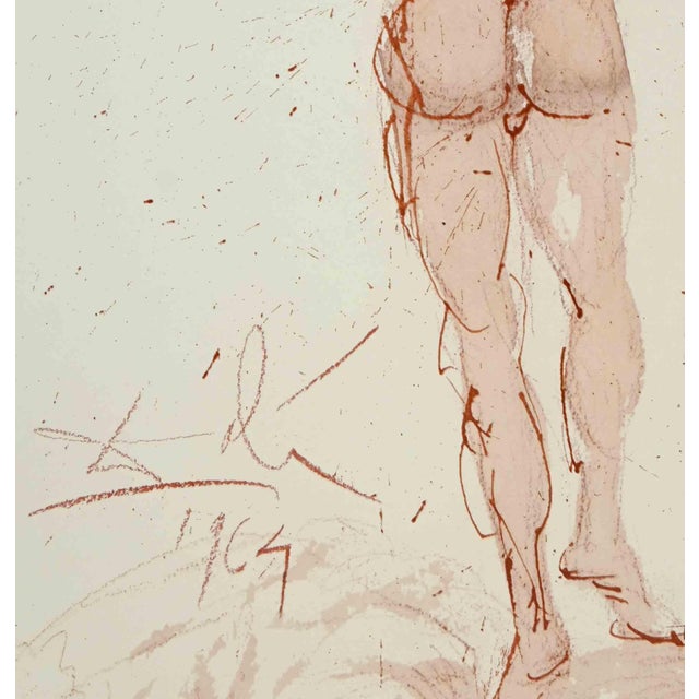 Asperges me hyssopo et mundabor is a Color lithograph on heavy rag paper realized in 1964. It is part of Biblia Sacra...