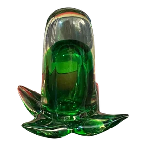 Green Petaled Art Glass Paper Weight Kit