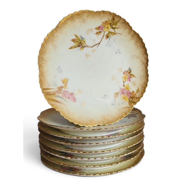 Antique Porcelain Plates from Martial Redon Factory, 1890s, Set of 8 For Sale - Image 11 of 11