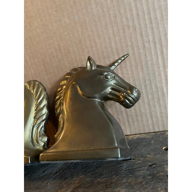 Vintage Unicorn Bookends- a Pair For Sale - Image 6 of 10