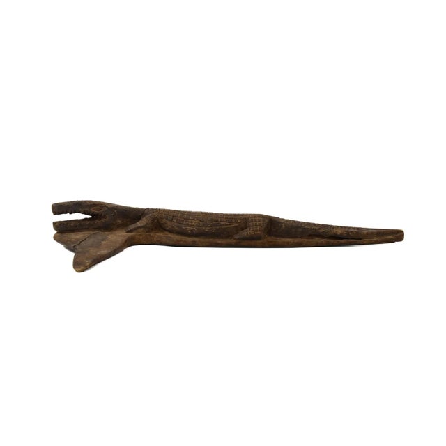 Early 20th Century Early 20th Century Dogon Wooden Tool with Crocodile Mali For Sale - Image 5 of 10