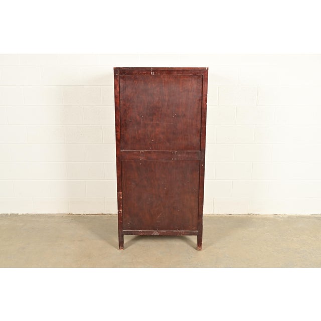 Antique Arts & Crafts Mahogany 20-Drawer Architect's Blueprint Flat File Cabinet by Hamilton, Circa 1900 For Sale - Image 13 of 14