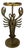 Currey & Co Lobster Georgetown Brass Table For Sale