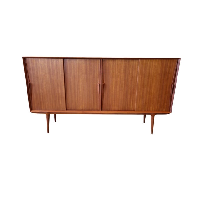 Mid-Century Modern Model 19 High Board in Teak by Gunni Omann for Omann Jun, Denmark, 1960s For Sale - Image 3 of 18