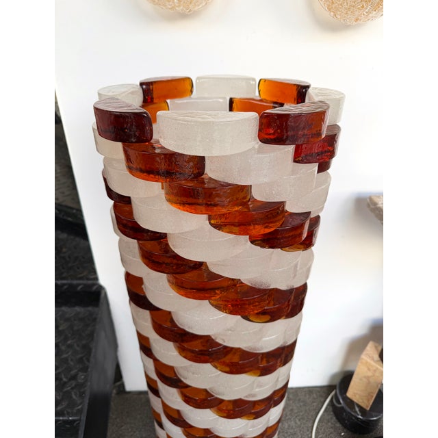 Poliarte Mid-Century Modern Glass Cube Tower Floor Lamp by Poliarte, Italy, 1970s For Sale - Image 4 of 13