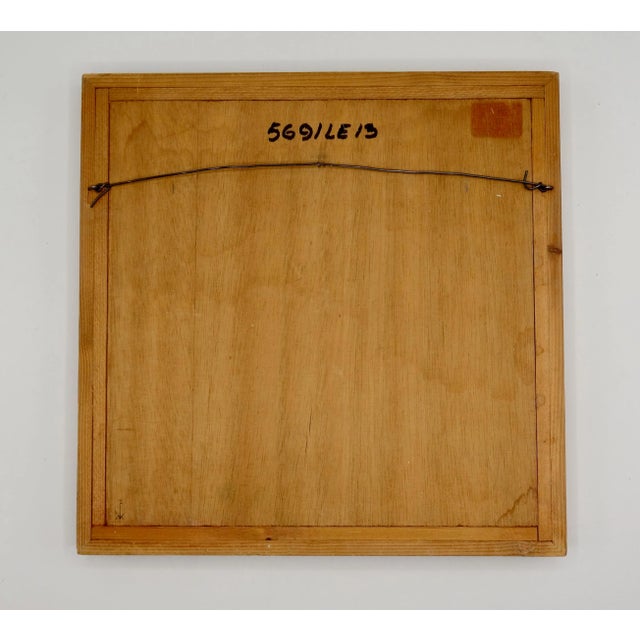 Wood 18th-Century Hanging Framed Delft Star Tile Plaque For Sale - Image 7 of 9