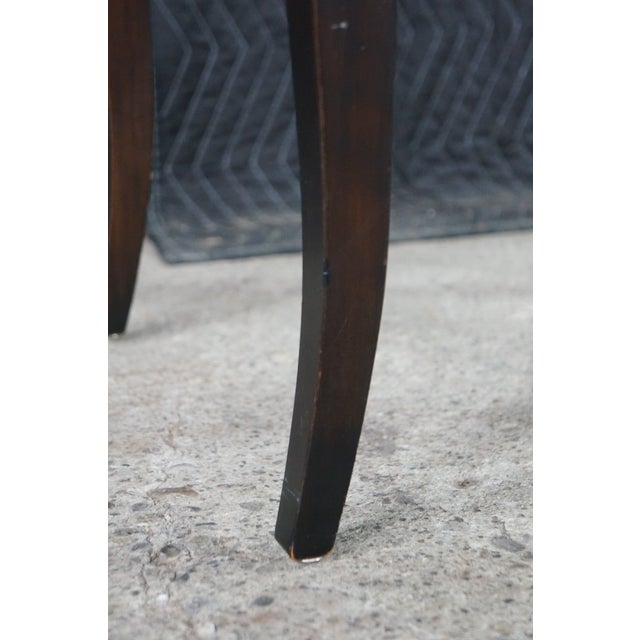 Baker Furniture Biedermeier Directoire Style Mahogany & Blue Velvet Side Chair For Sale - Image 15 of 18