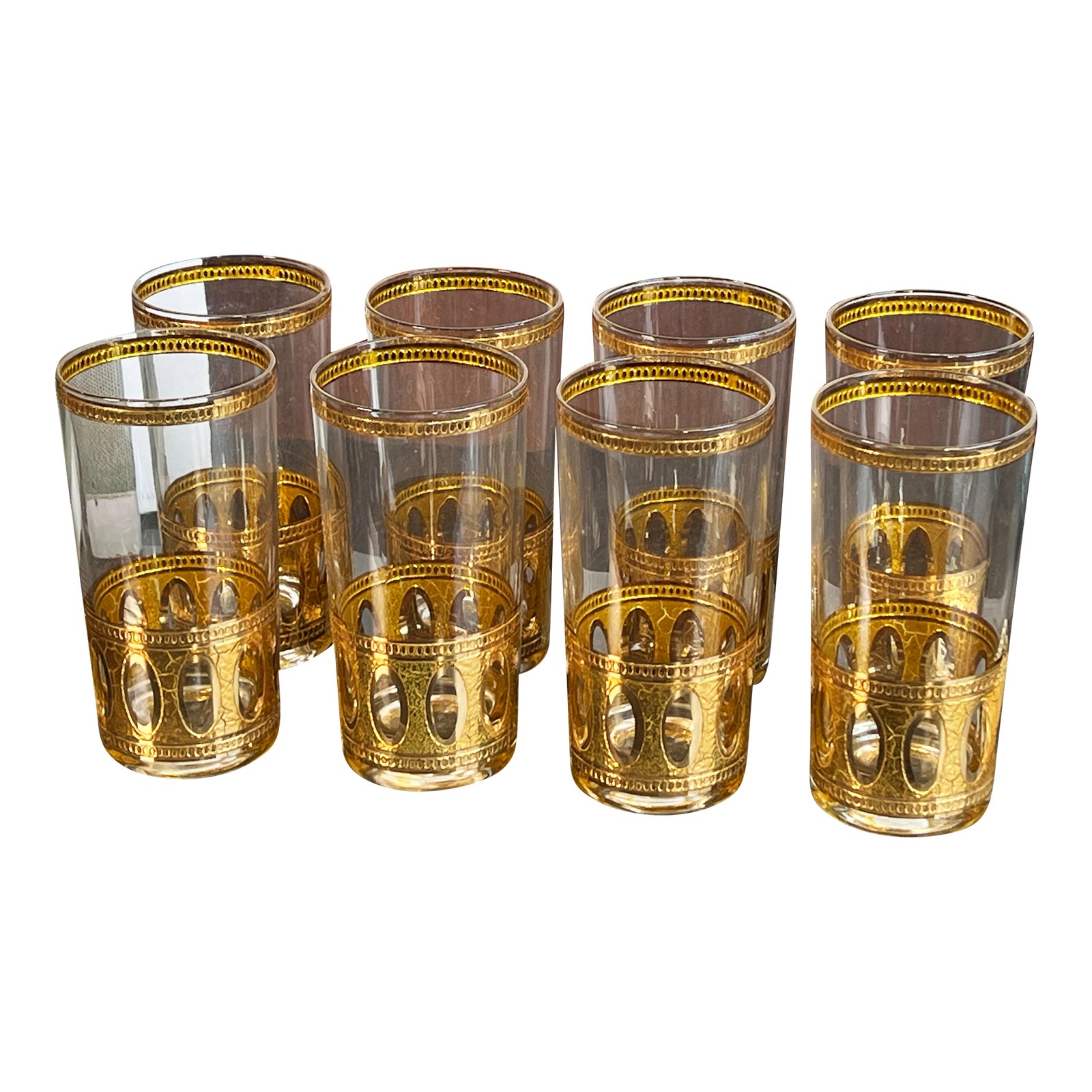 Culver Antigua Highball Glasses - Set of 8