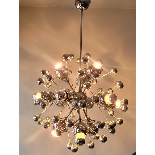 Vintage Space Age Twelve-Light Pendant Lamp, 1960s For Sale - Image 10 of 13