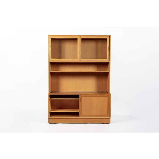 Mid Century Danish Oak Wood Shelving & Display Cabinets by Poul Hundevad For Sale - Image 14 of 18