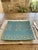 Large Handmade South African Ceramic Platter – Teal and Ochre Slip-Dot Floral Square Plate For Sale - Image 11 of 11